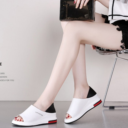 [해외] TOP신상 패션 캐주얼 여름 여성 미니얼 플랫 통굽 샌들 슈즈 신발