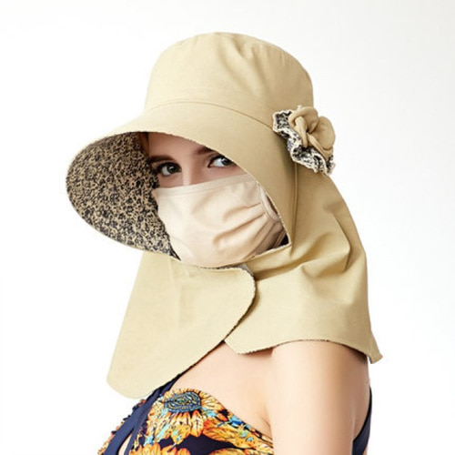 [해외]직구 여성 자외선 차단 꽃 무늬 썬캡 페도라 모자