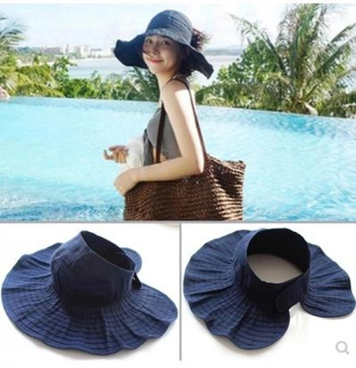 [해외] 핫신상 자외선차단 모자 썬캡 캐쥬얼 여름휴가 바닷가 여행 패션모자 2개묶음