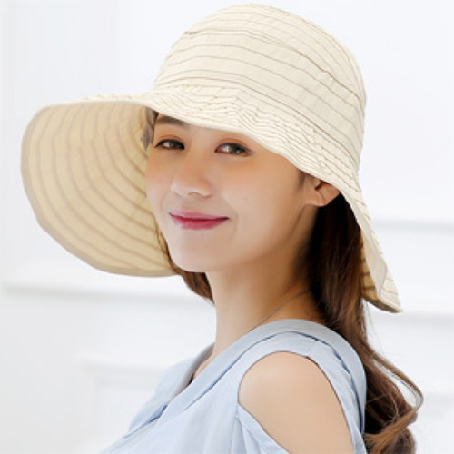 [해외] TOP신상 패션 여름 캐주얼 여성 비치 자외선 차단 모자 챙 큰 썬캡