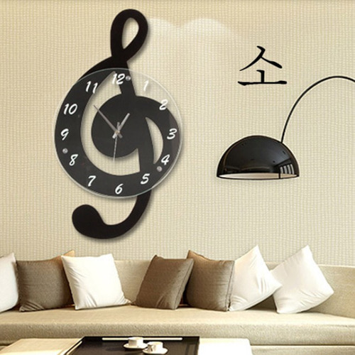 [해외] TOP신상 패션 캐주얼 벽시계 창의적인 미니얼 가정용 아이디어 정은 시계(소)