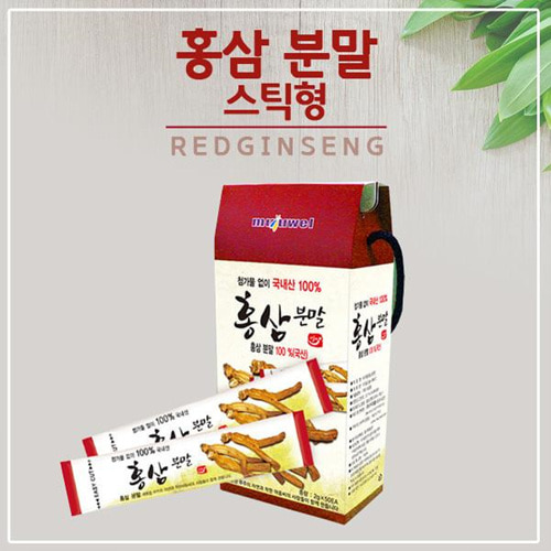 Viv 홍삼 분말스틱 2g 50개 /선식/건강분말/파우더