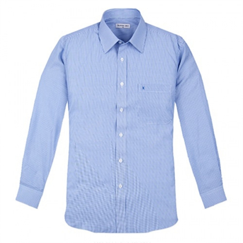 Dch 블루 2mm 스트라이프 셔츠_스트라이프 줄무늬 파란색 블루 긴팔 와이셔츠