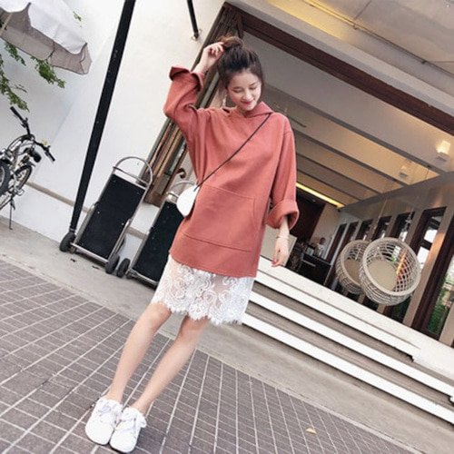 [해외] 2018 드레스 여성 느슨한 레이스 스웨터