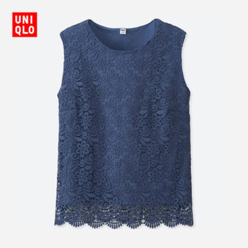 [해외] 여성 레이스 T 셔츠  405735 UNIQLO UNIQLO