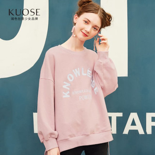 [해외] 2018 봄 신입생 여대생 긴팔 티셔츠 스웨터