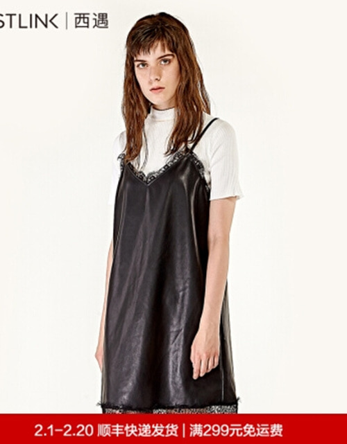 [해외] 패션 V 넥 낭만적인 검은 레이스 섹시한 스트랩 드레스