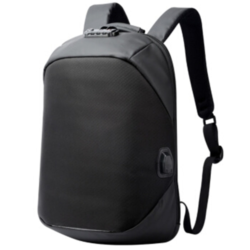 [해외] 비즈니스 잠금 어깨 가방 배낭 15.6 USB충전 블랙