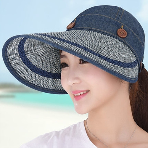 [해외]직구 여성 자외선 차단 접이식 썬캡 모자