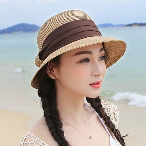 [해외]직구 XIN XIU 여성 필짚 해변 페도라 모자