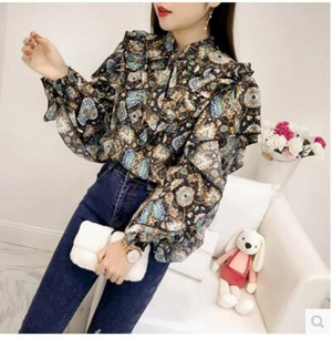 [해외] 인기상품 매력있는 블라우스 여성 패션 쉬폰블라우스