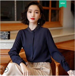 [해외] 여성 캐주얼 쉬폰 프릴 블라우스 패션