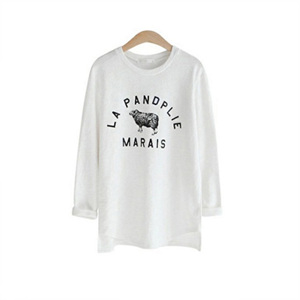 [해외] TOP신상 패션 캐주얼 여성 미니얼 순색 긴소매 라운드넥 슬림 티셔츠(2개묶음)