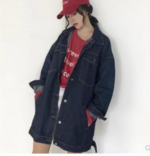 [해외] 인기상품 여성자켓 캐주얼자켓 청자켓 긴스타일
