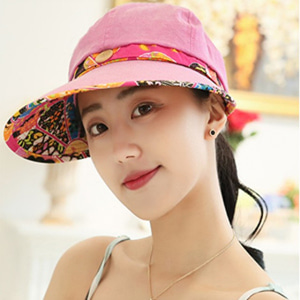 [해외] TOP신상 패션 캐주얼 여성 여름 비치 모자 자외선 차단 야구 모자 썬캡
