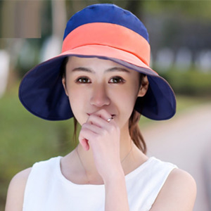 [해외] TOP신상 패션 캐주얼 여성 여름 비치 자외선 차단 모자 챙 큰 썬캡