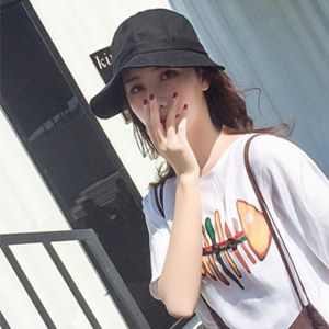 [해외] TOP신상 패션 캐주얼 여름 여성 비치 자외선 차단 모자 면 순색 썬캡