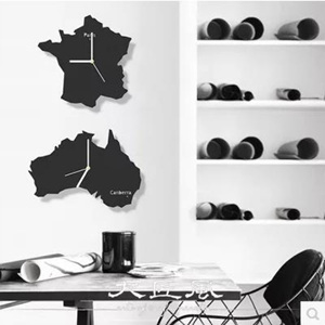 [해외] 북유럽식 침실 거실 벽 시계 모던 심플 창의 지도 라지 사이즈