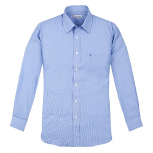 Dch 블루 2mm 스트라이프 셔츠_스트라이프 줄무늬 파란색 블루 긴팔 와이셔츠