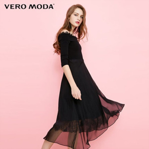 [해외] 2018 Vero Moda 검은 쉬폰 원피스 드레스