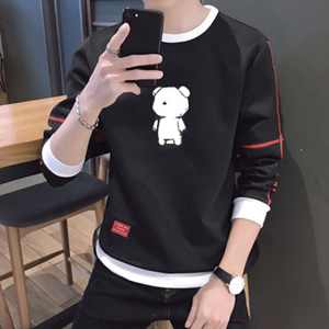 [해외] 2018 신상 긴 소매 티셔츠 따뜻한 남성 스웨터