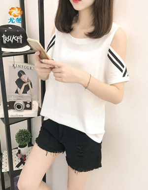 [해외] 2018년 여름 t 셔츠 여성 패션 빅사이즈 반소매 T 셔츠