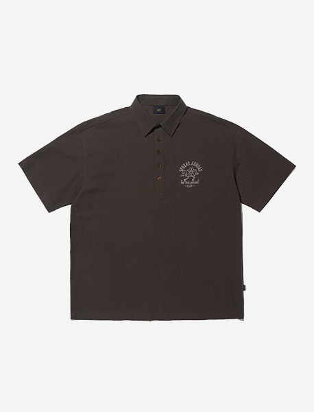 ABROAD PULLOVER SHIRTS - BROWN