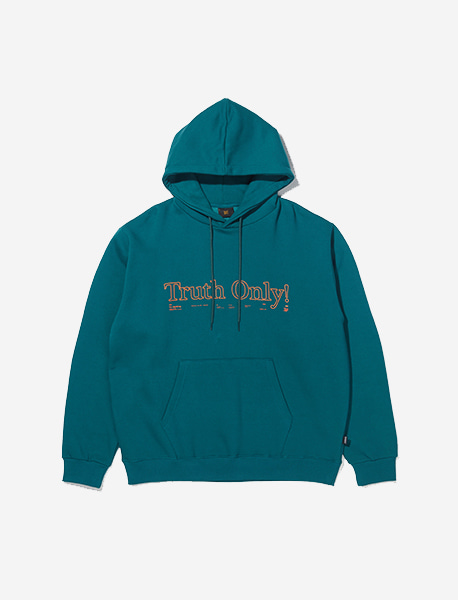 TRUTH ONLY HOODIE - BLUE GREEN