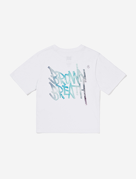 W INK TAG CROP TEE - WHITE brownbreath