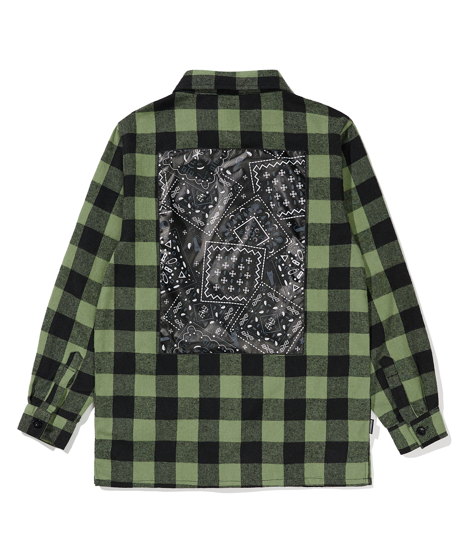 KIDS PAISELY CHECK SHIRTS - GREEN brownbreath