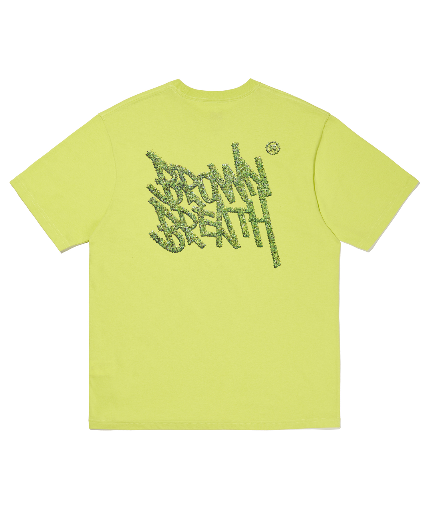GRASS TAG TEE - LIME brownbreath