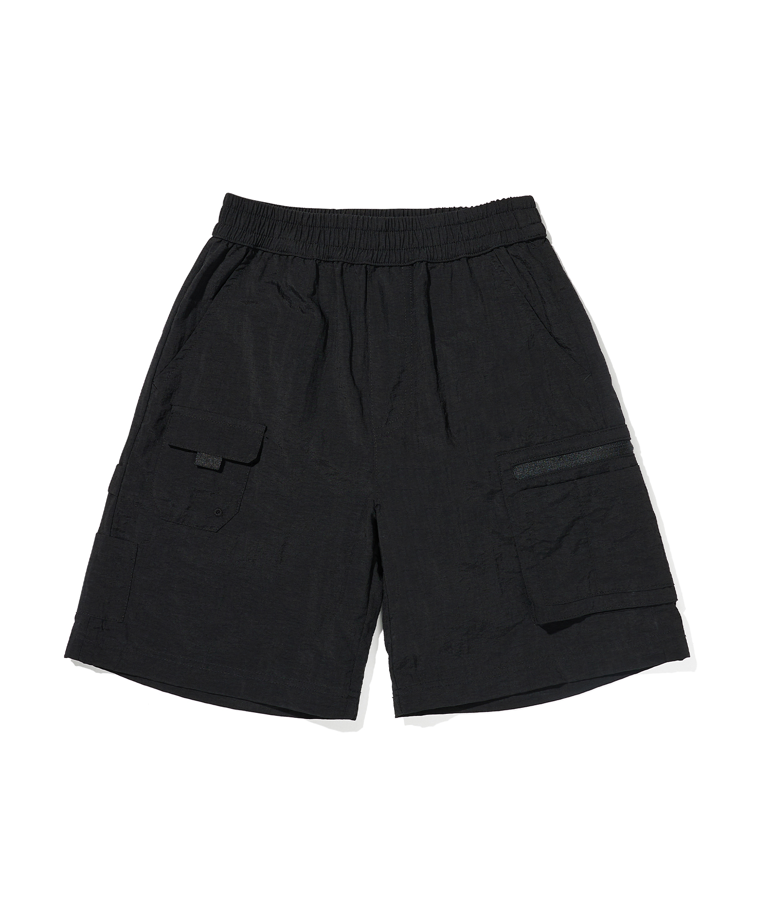 KIDS NYLON CARGO SHORTS - BLACK brownbreath