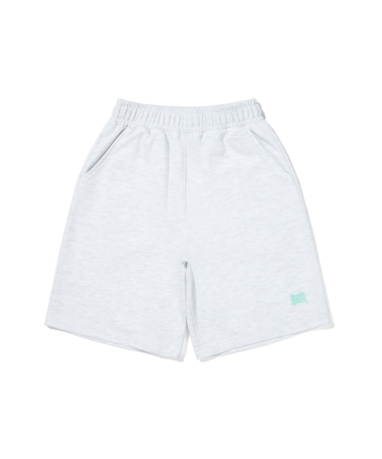 KIDS TAG SWEAT SHORTS - ASH brownbreath