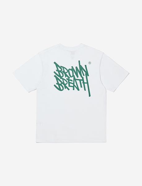 [4/30(화) S, XL 예약배송] TAG TEE - WHITE brownbreath