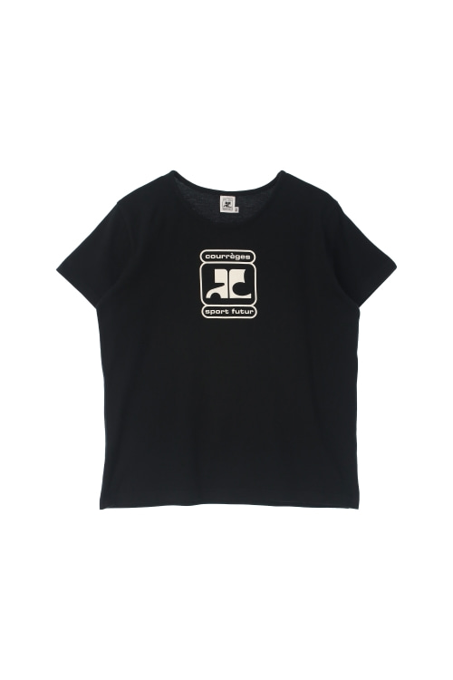 쿠레주 (Woman - M) 코튼 로고 크루넥 반팔 티셔츠