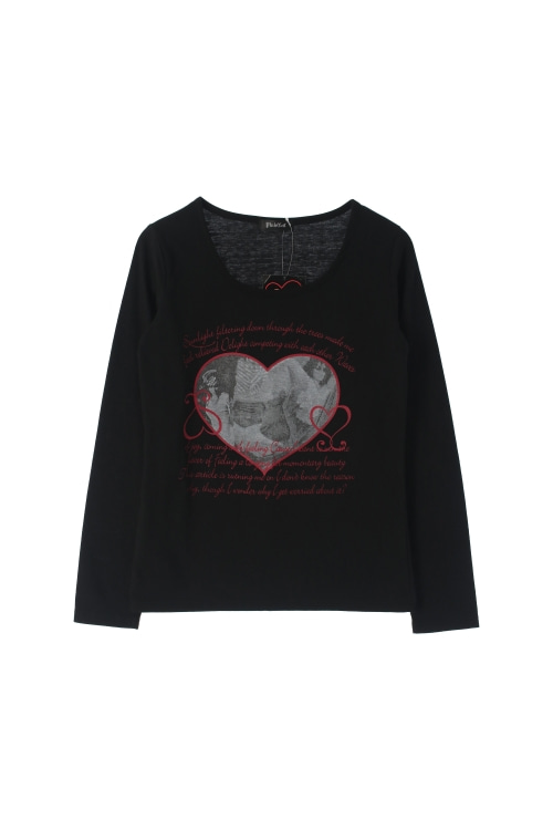 JAPAN (Woman - M) [미사용품] 폴리 코튼 그래픽 긴팔 티셔츠