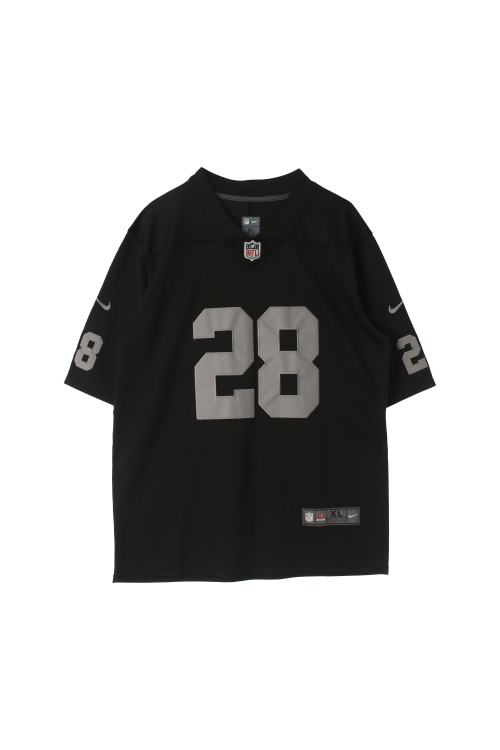 나이키 x NFL (Man - XL) 로고 28 JOSH JACOBS 브이넥 반팔 티셔츠