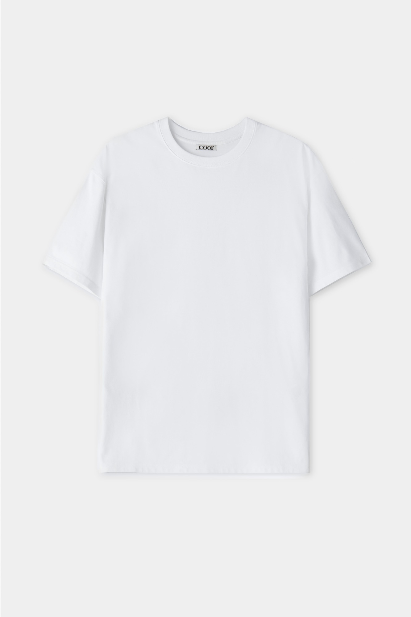 수피마 코튼 세미오버핏 티셔츠 (화이트)