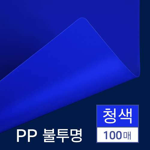 PP표지 불투명 청색 A4 100매