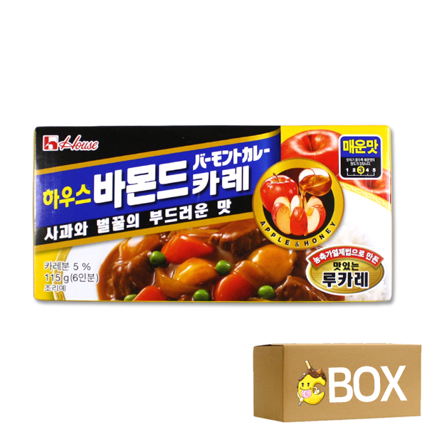 농심 하우스 바몬드카레 매운맛 115g X 10곽 1박스