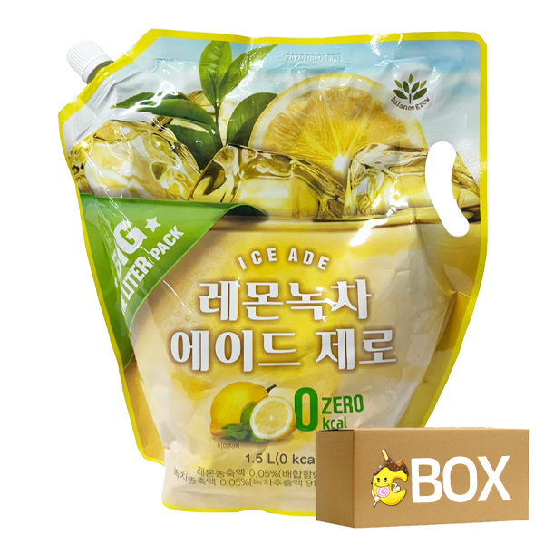 레몬녹차 에이드 제로 1.5L X 8개입 1박스(대용량)