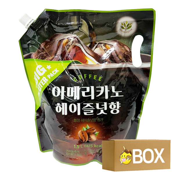 아메리카노 헤이즐넛 1.5L X 8개입 1박스(대용량)