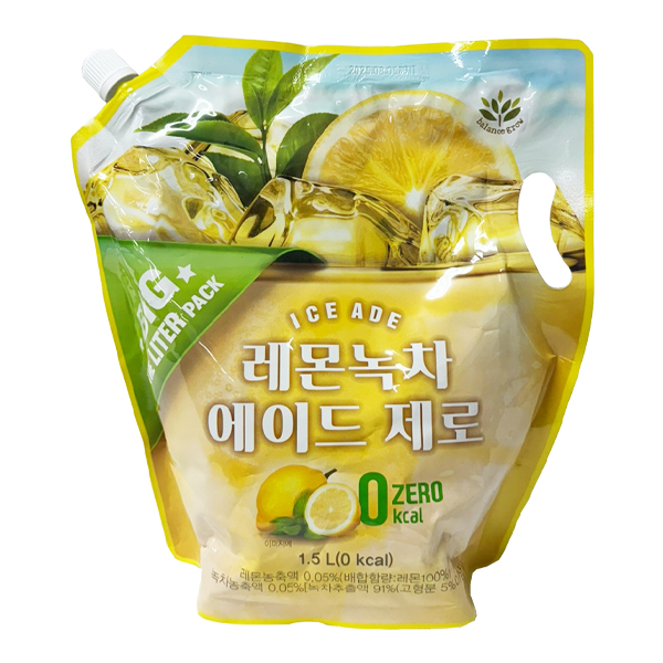 레몬녹차 에이드 제로 1.5L 1개(대용량)