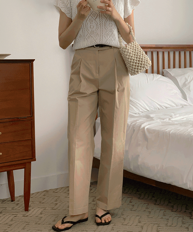 Kind Cotton Pintuck Trousers : [PRODUCT_SUMMARY_DESC]