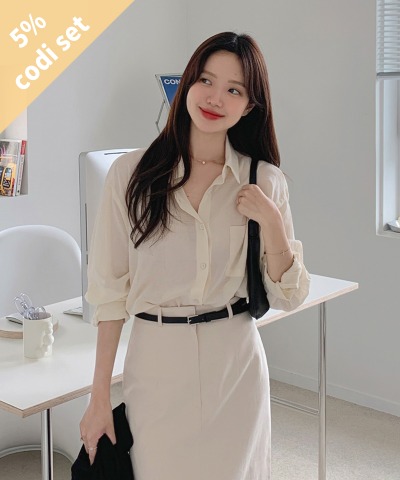 ライトサマーシャツ+ポストスカート 韓国ファッション通販 ダルトゥ
