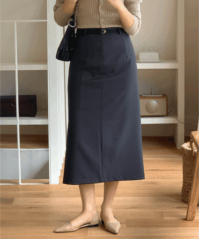 a classic belt skirt : [PRODUCT_SUMMARY_DESC]