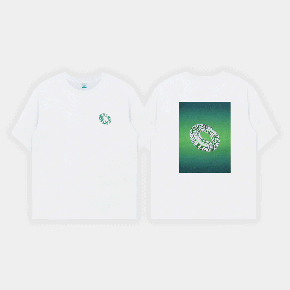 2023 KIM SUNG KYU CONCERT [LV : LIKE YOUR VIBES] T-SHIRT : GREEN RING Ver. (WHITE) (OVERSEA)