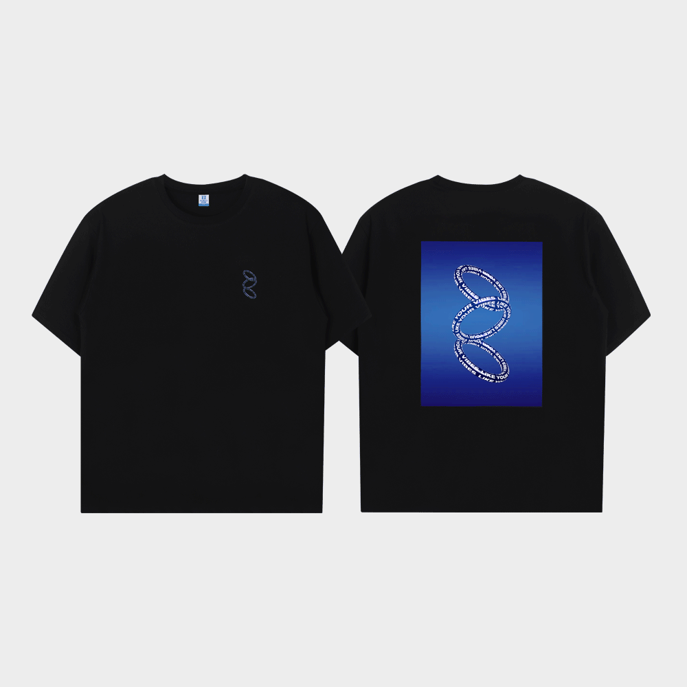2023 KIM SUNG KYU CONCERT [LV : LIKE YOUR VIBES] T-SHIRT : BLUE RING Ver. (BLACK) (OVERSEA)