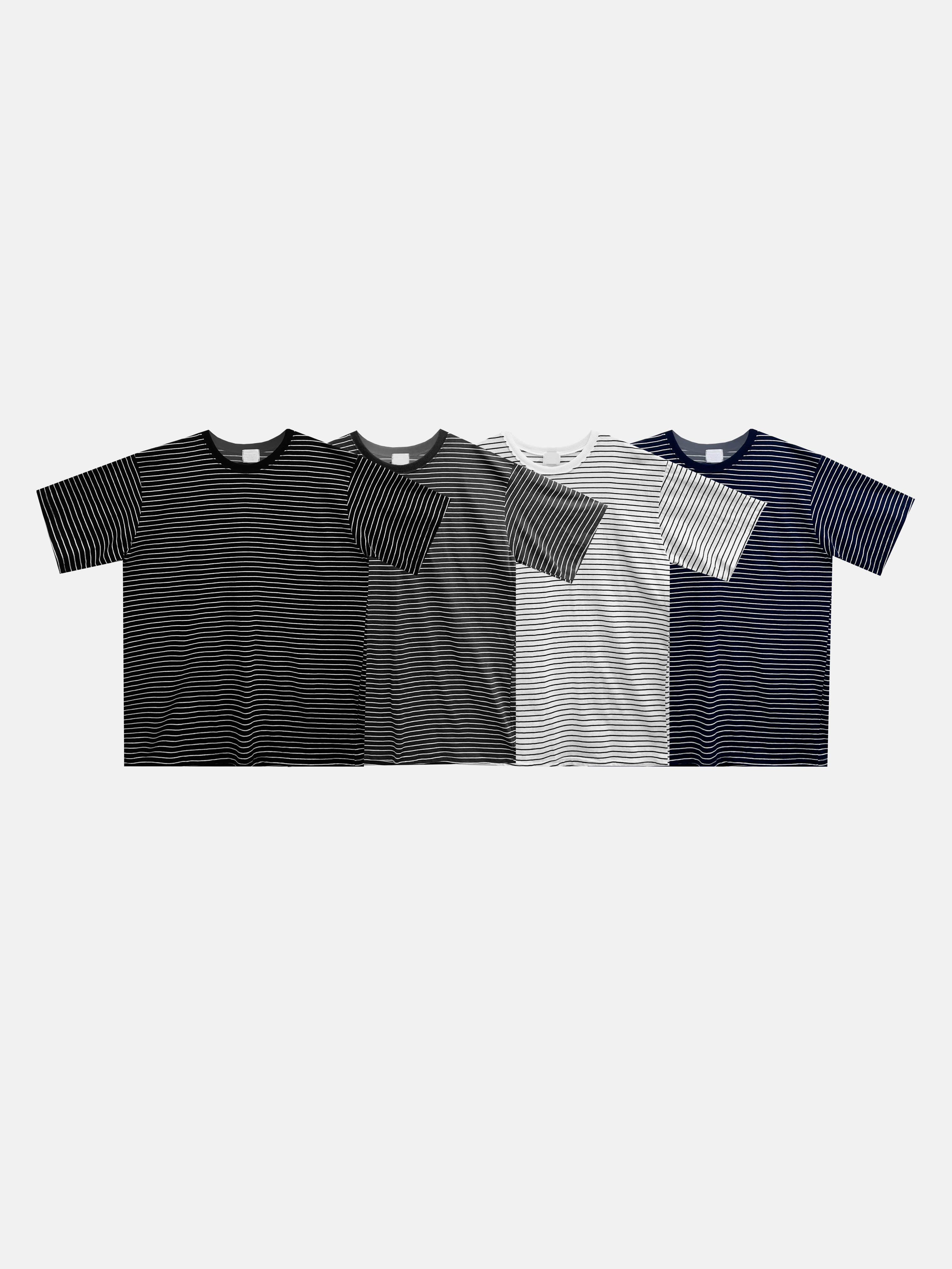 Stripe half T-shirts 4C