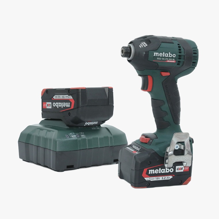 [METABO] 메타보 SSD 18 LTX 200 BL 임팩 드라이버 (Li-Power 5.2Ah 세트) 602396810 / 토크조절 브러쉬리스 자동토크감소